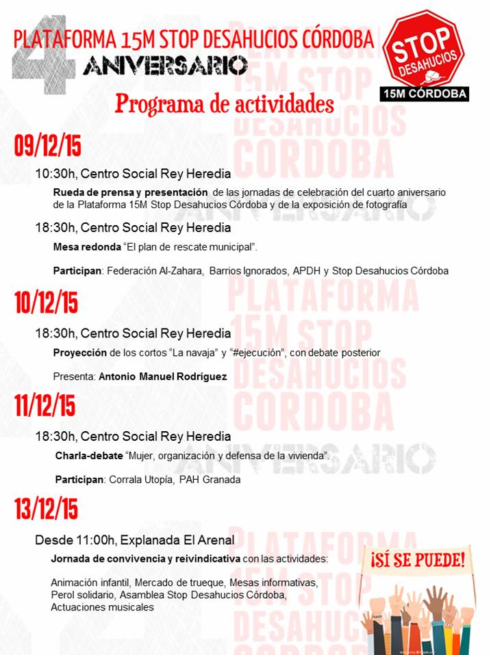Aniversario STOP Desahucios Córdoba